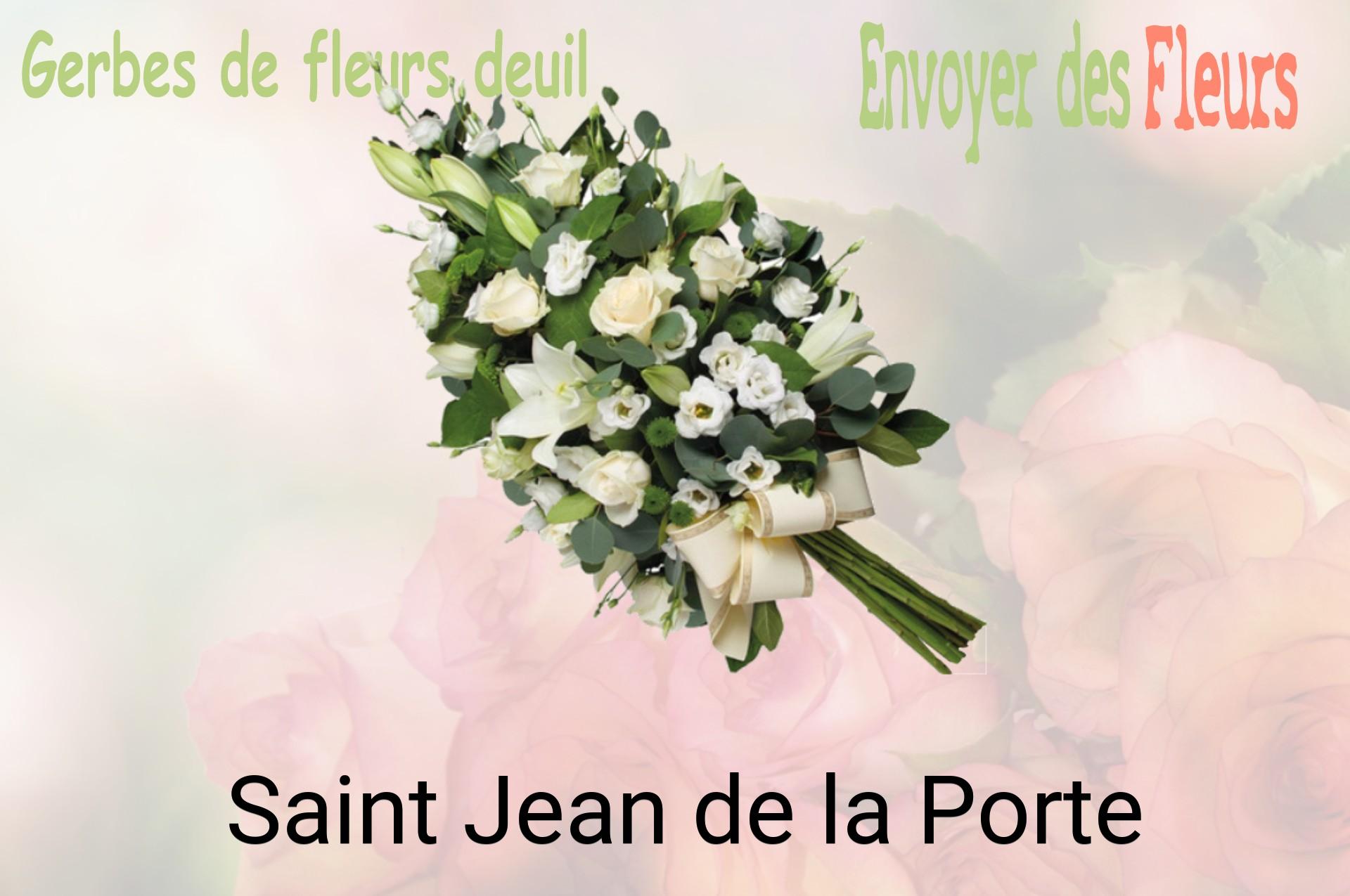 Gerbe de fleurs de deuil livrée à Saint-Jean-de-la-Porte